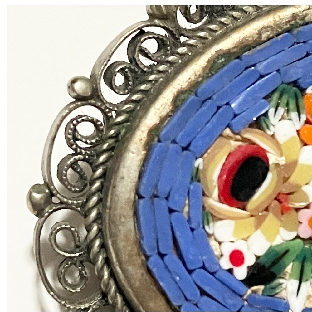 Vintage Micro Mosaic Brooch - Picture 2 of 5